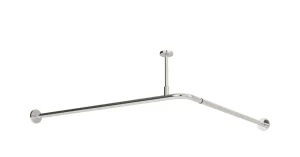 L Shaped Curtain Rail with Integrated Ceiling Stay