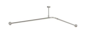 L Shaped Curtain Rail with Integrated Ceiling Stay