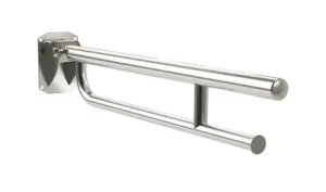 Friction Hinged Support Rail with Towel Rail & Toilet Roll Holder