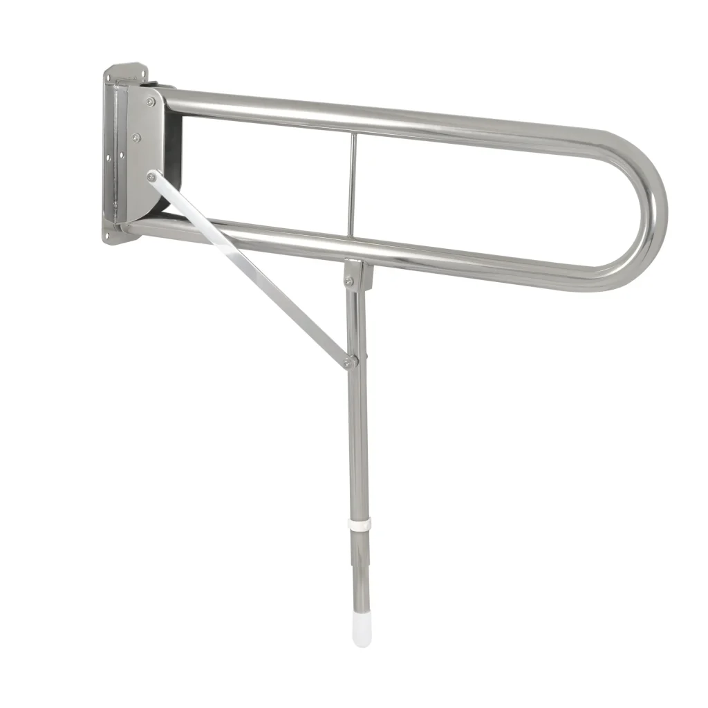 Double Arm Hinged Support Rail – Stainless Steel Backplate